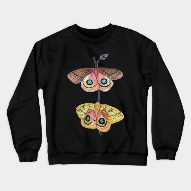 IO Moths: A Study in Dimorphism Crewneck Sweatshirt by Animal Surrealism